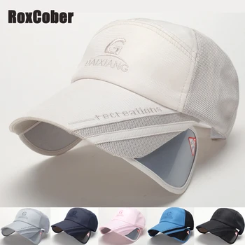 RoxCober 1tk Suve Naised Mehed hingav Võrgusilma Baseball cap väljas kalapüügi päike müts ülestõstetav visiir ühise põllumajanduspoliitika Golf Müts Snapback Mütsid