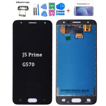 Samsung GALAXY J5 Peaminister G570 G570Y LCD Ekraan Puutetundlik Digitizer Assamblee galaxy On5 lcd tasuta shipping