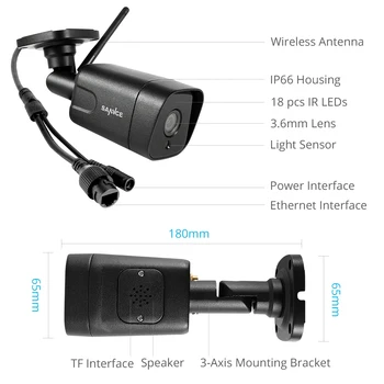 SANNCE Bullet IP Kaamera 4MP Home Security Kaamera kahesuunaline Audio Traadita WiFi Mini Kaamera Öise Nägemise CCTV Dual Kaamera Hoidmine