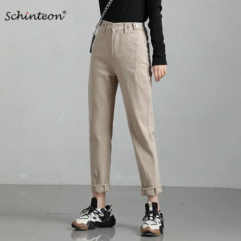 Schinteon Pluss Suurus Vabaaja Haaremi Püksid Naiste Kõrge Vöökoht Lahti Suur Suurus Denim Jeans Püksid Pahkluu Pikkusega Püksid, Uus