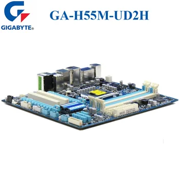 Socket LGA-1156 GIGABYTE GA-H55M-UD2H Lauaarvuti Emaplaadi DDR3 Intel H55 i7, i5 i3 LGA-1156 Algne kasutatud Emaplaadi GA-H55M-UD2H