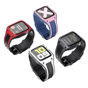 Sport Pehmest Silikoonist Tpü Watchbands Apple Watch Band 42mm 44mm Koos Protective Case Apple iWatch Rihm Seeria 1 2 3 4 5 6
