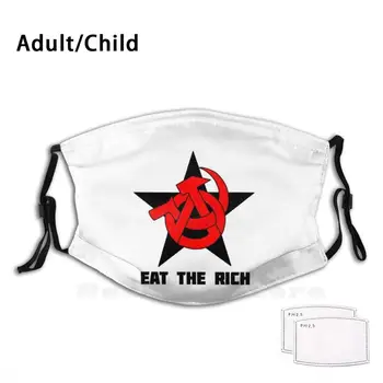 Süüa Rikas Täiskasvanud Lapsed Anti Dust Filter Diy Mask Anarhistlike Kommunismi-Sotsialismi Vabanemise Blackstar Black Star Anarcho