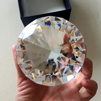 Tasuta Kohaletoimetamine, 100mm Särav Kristall Klaas Diamond Paberi kaal, Gorgeus Crystal Pulm Teenetemärgi,Pulmad Valentine kingitused
