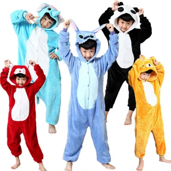 Tasuta Kohaletoimetamine Beebi Poistele Tüdrukute Pidžaama Sügis-Talv Laste Lapp naljakas loomade Õmblema panda Pidžaama Kid Onesie Sleepwear