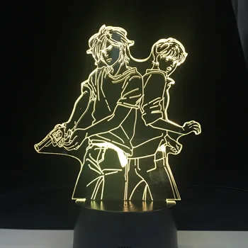 TUHK ILVES JA EIJI OKUMURA LED ANIME LAMP BANAAN KALA 3D Led 7 Värvi Valguse Jaapani Anime puldiga Baas, Laua Lamp