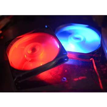 Täiesti uus originaal ANCHAOPU 80x80x15mm 8cm 8015 80mm fan DC5V sinine punane LED valgus Arvuti USB-vaikne jahutusventilaator
