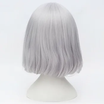 Ulu ' s Moving Castle Sophie Hatter Lühikese Hõbedase Valge Bob kuumuskindel Sünteetiline Karv Cosplay Kostüüm Wig + Kork