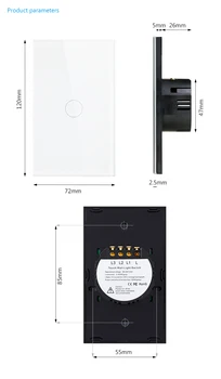 UNKAS USA Standard Smart Switch 1 Gang 1 Viis Touch Tulede Lüliti power Luksus Kristall Klaasi Ühe Tulekahju Rida Seina Valguse Lüliti
