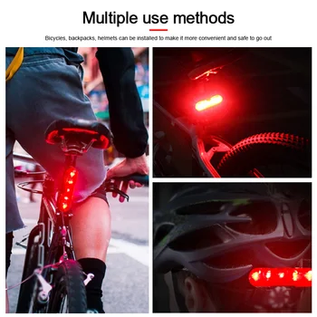 USB Laetav LED Jalgratta Tagumine Lamp Ohutus Hoiatus Sadul MTB Jalgratas Taillight Öö Ratsutamine Tagasi Tõrvik
