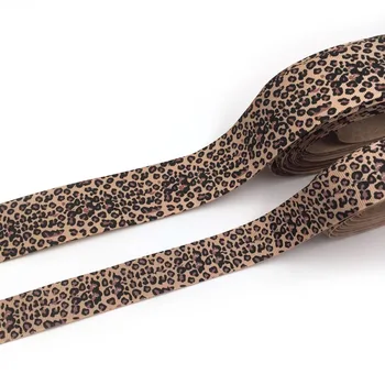 Uus 25mm/38mm soonilised bänd Ühte Nägu Leopard satiin pael DIY juuksed tarvikud bowknot materjalide 5M/palju