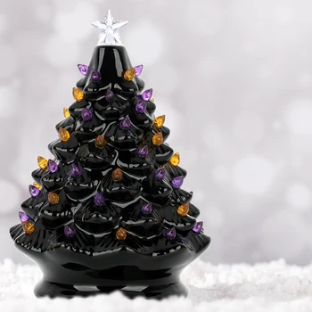 Uus Christmas Mini Keraamilised Puu Festive Christmas Tree Kaunistused Vintage Töölaua Kaunistus Talve Puud Pühad Pool Tarvikud