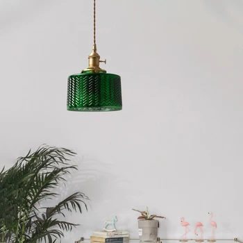Uus Põhjamaade Minimalistlik Klaasist Ripats Valgustus Loov Isiksus, Dekoratsioon Roheline Jaapani Led Rippuvad Lights E27 Messing