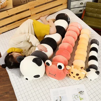 Uus Värviline Caterpillar -, Plüüš-Mänguasi, Loom Muuta Nukk Cartoon Täidisega Panda Hirv Krabi Diivan Padi Padi Last Rahustama Kingitused