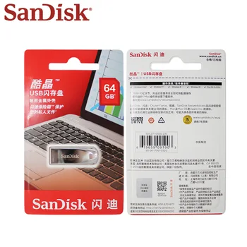 Uute tulijate Sandisk Metallist USB Flash Drive pendrive 64GB 32GB 16GB, 8GB flash Mälu stick pen drive usb pulga kingitus