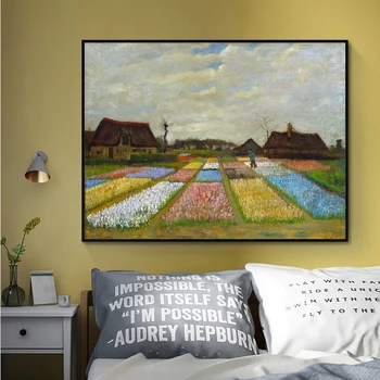 Van Gogh Kuulsaid Teoseid Õlimaal Iris Flower Sky Maastik Wall Decor Seina Art Lõuend Maalid Plakat Põhjamaade Teenetemärgi Kodus