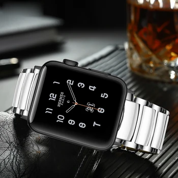 Watchbands apple watch 5 esiliistu 40mm 44mm luksus Keraamika ansamblid iwatch 4 3 rihm 38mm 42mm Käevõru Lihtne reguleerimine turvavöö