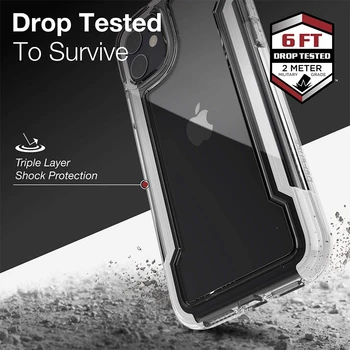 X-Doria Riigikaitse Selge, iPhone 11 Juhul - Sõjalise Klassi Tilk Kaitse, Shock Protection, Selge Protective Case Apple iPhone