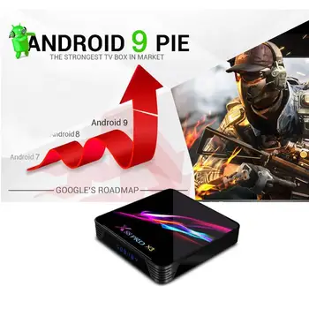 X88 PRO X3 Android 9.0 TV Box 4GB 32GB Amlogic S905X3 Quad Core 1080p 4K Google ' i Hääl Assistent 2G 16G Set Top Box