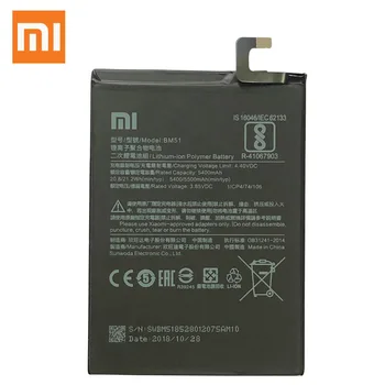 Xiao Xiaomi Mi BM51 Telefoni Aku Xiao mi Max3 Max 3 5500mAh BM51 Originaal Aku Asendamine