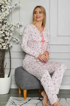 Yeni Moda Kış Bahar Kadın Pijama Setleri Uzun Kol Sleepwear Pijama Takım Kalın Sıcak Homewear üleöö kaste kleit