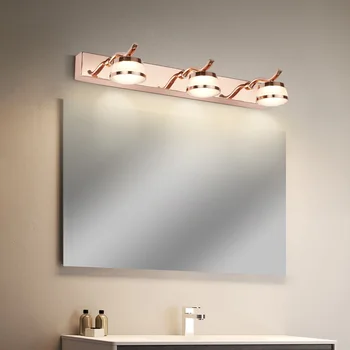 Zerouno led peegel lamp 2021 kaasaegne vannituba meik valgus magamistuba lamp, 220V 110V veekindel silve rose gold led edevus lamp