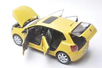1:18 Diecast Mudeli Volkswagen VW Uus Polo 2012 Kollane Luukpära Sulamist Mänguasja Auto Kääbus Kogumise Kingitused