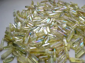 1/4lb 25-30PCS Titanium Rainbow Aura Lemuurlane Seemne Quartz Crystal Punkti