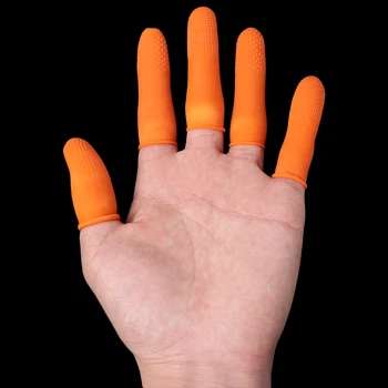 100TK Korduvkasutatavad Sõrm Katab Naturaalne Kummi Kindad Non-slip Lateksist Sõrme Laud Käeulatuses Protector Kindad Nail Art Tool Tattoo