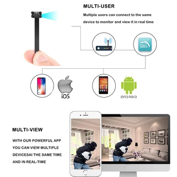 1080P DIY kaasaskantav WIFI mini kaamera toetab remote vaatamine öise nägemise kaamera liikumise kaamera avastamise kaart