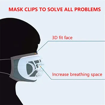 10PC 3D Näo Maskid Kahvliga Suhu Eraldi Sisemine Seista Omanik hingamisruumi mask bracket sisemise toestuse suu, nina A40