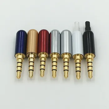 10tk 3,5 mm 4 Masti Mees Plug+Saba Pistik Audio Jack Gold Pinnatud DIY Stereo-Peakomplekti, Kõrvaklapid või Kasutatud Remont Kõrvaklapid