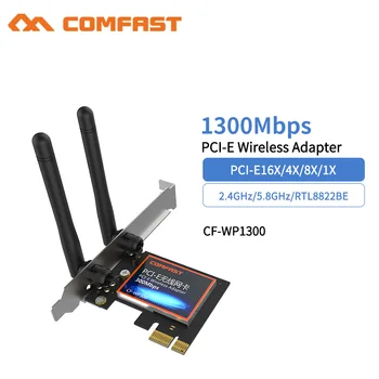 1300Mbps Wireless-AC RTL8822 PCI Express, PCi-e Töölauale WiFi Adapter 802.11 b/g/n PCI Gigabit Traadita Võrgu Kaart Win7 8 10