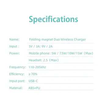 15W Magnet Traadita Duo Laadija iPhone 12 Pro Max Mini Magsafing 2in1 Kiire Juhtmeta Laadija Apple Iwatch 6 või Airpods