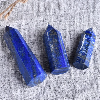 1TK Loomulik lapis lazuli kuusnurk Crystal Punkti Mineraal Ornament energesis Tervendav Võlukepp Kodu Kaunistamiseks DIY Kingitus