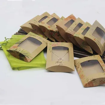 2020. aasta Uus 10 kasti &10 Sisemine Kaart+10 organza kott kott DIY Jõupaber aknas Padi Kasti Kaelakee Kaardi Selge, Pvc Kasti Padi
