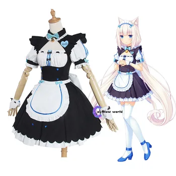 2020. aasta Uus Anime Nekopara Cosplay Parukad Chocolat ja Vanilje Kostüüm Naiste Dresss Nekopara Neiu Ühtsed Halloween Näita Seelik