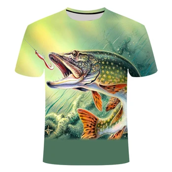 2020. aasta uus kalapüügi t-särk stiil casual Digitaalne kala 3D Print t-särk Meestele, Naistele tshirt Suvel Lühikesed Varrukad O-kaeluse Tops&Tees s-6xl