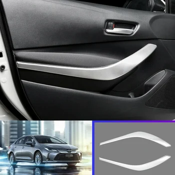 2tk ABS Silver Chrome Auto Sise Ees Ukse Taga Kaas Sisekujundus ukselingi Kate Sisekujundus Toyota Corolla 2019 2020