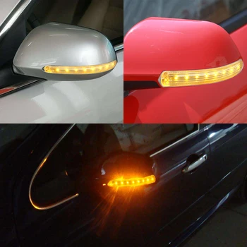 2TK Auto Rearview Mirror Indikaator Lamp LED suunatule FPC Auto valgusallikas Kollane Kollane Pehme Valgus Stips Auto-styling