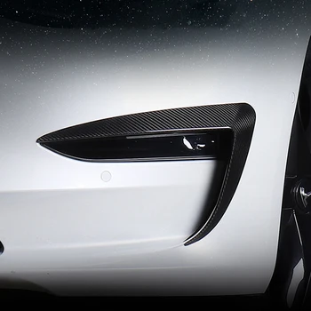 2tk Auto Udutuli Raami Kulmu Air Nuga Spoiler Süsiniku Fiver Katab Kleebise Välisilme Kaunistamiseks Tesla Model 3-Tarvikud