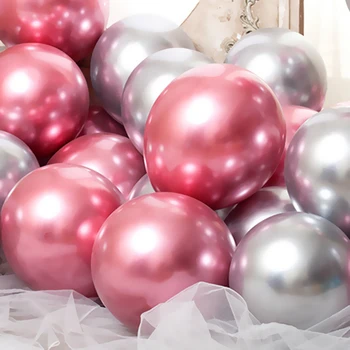 30pcs 10/12inch sünnipäeva õhupalli metallist kaunistamiseks pulmad magamistuba taust seina kaunistatud kroomitud kõrgemate õhupall