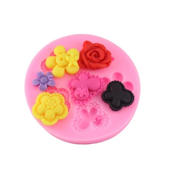 3D Liblikas ja Lilled Kujuga Silikoonist Hallituse Fondant Hallituse Kook Dekoreerimiseks Vahendid Šokolaadi Hallitus Bakeware