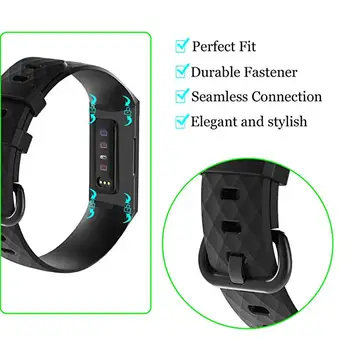 3tk Silikoon Watchband Jaoks Fitbit Eest 3 Esiliistu Asendamine Watch Band Randmepaela Jaoks Fitbit Charge3 Ansamblid Smart Käepael