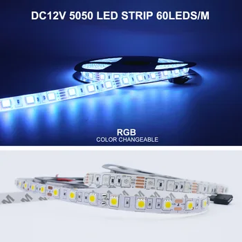 5M 600LED DC12V LED Ribad, SMD 5050 RGB RGBW RGBWW Paindlik led light Lint lint 60LEDs/m,120LEDs/m, valge,soe valge