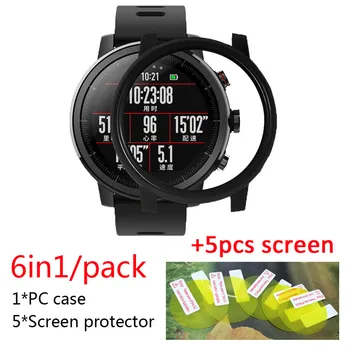 6in1 Originaal Xiaomi Huami Amazfit Stratos 2 Juhul kaitsvas Smart Watch Sport Kellad+ Amazfit 2 2S Ekraani Kaitsekile