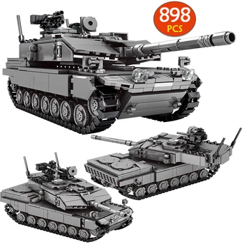 898pcs Sõjaväe Peamine Lahing Technic Tankid Mudel ehitustellised W2 Vankris Relv, Armee Sõdur Arvandmed Plokid Mänguasjad Lastele