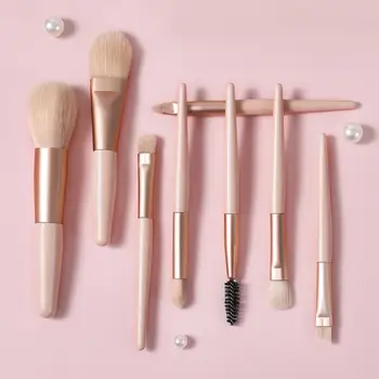 8pcs Makeup Brush Set Ilu moodustavad Vahendid Sihtasutuse Lauvärv Pulber Ripsmed Kosmeetika Harja Kõrge Kvaliteedi Vegan Meik Pintslid