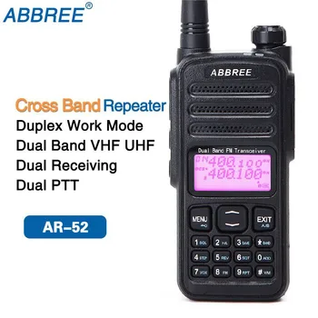 ABBREE AR-52 Duplex Cross Band Repeater UHF-VHF Dual Band 136-174/400-480MHz Dual Saanud 2-RS Walkie Talkie Ham Raadio