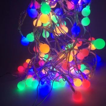 AC 220V 10m 20m 30m 50m Matt Palli String LED Light Christmas Vanik Puhkus Pool Pulm Kodust Väljas Veekindel Decor